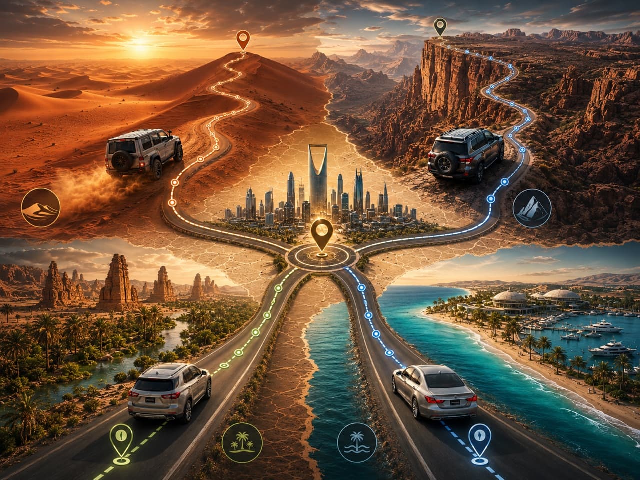 Road Trips from Riyadh: Routes, Distances & the Right Car for Each